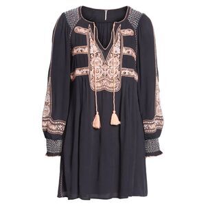 Free People Wind Willow Mini Dress Boho Tunic Top Size S